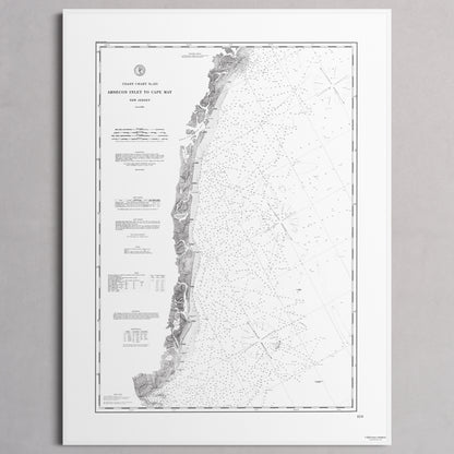 Absecon Inlet To Cape May 1880 - M (45x60 cm / 18x24″) White Frame