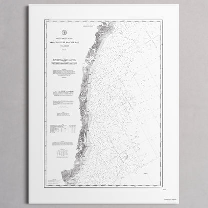 Absecon Inlet To Cape May 1880 - L (60x80 cm / 24x32″) White Frame
