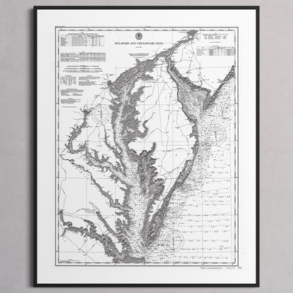 Delaware and Chesapeake Bays 1892 - S (40x50 cm / 16x20″) Black Frame