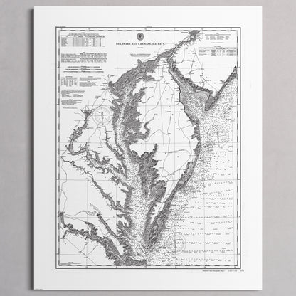 Delaware and Chesapeake Bays 1892 - S (40x50 cm / 16x20″) Print Only