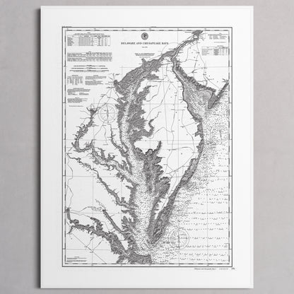Delaware and Chesapeake Bays 1892 - M (45x60 cm / 18x24″) White Frame