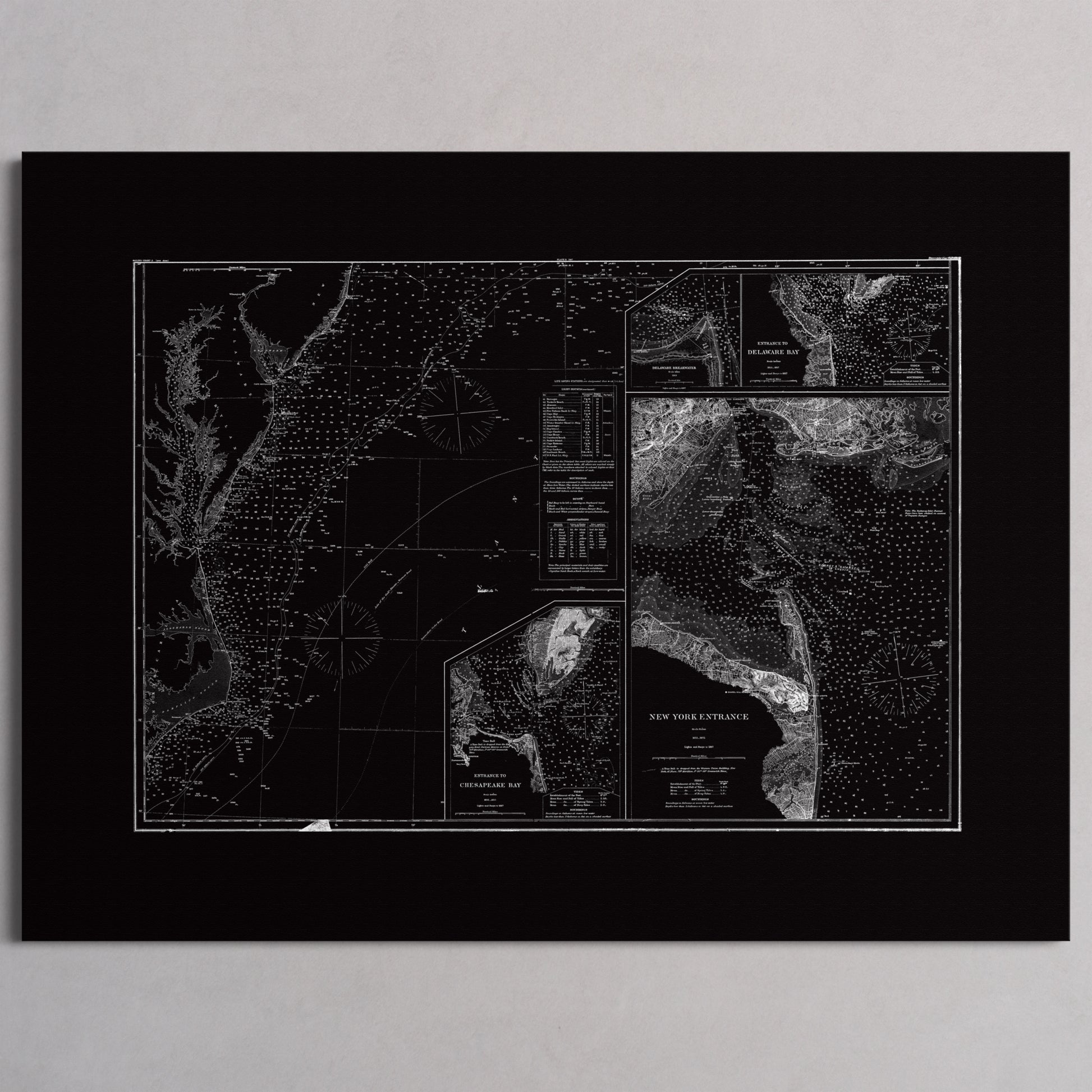 Entrance to Chesapeake Bay Delaware Bay and New York 1875 - M (45x60 cm / 18x24″) Print Only
