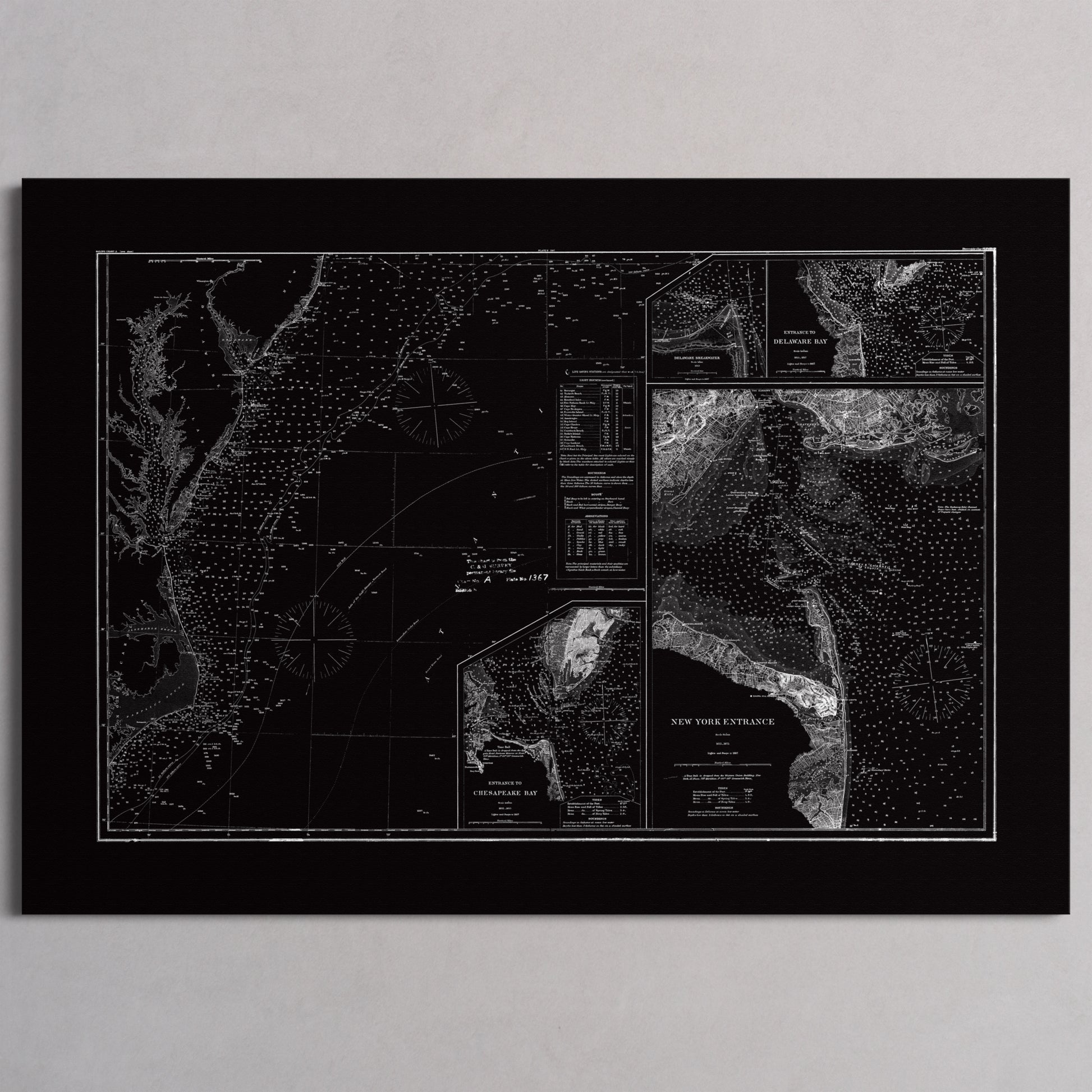 Entrance to Chesapeake Bay Delaware Bay and New York 1875 - XL (70x100 cm / 28x40″) Print Only