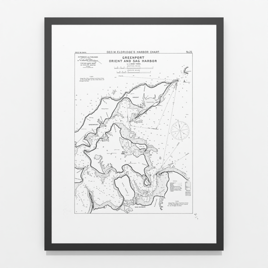 Greenport Orient and Sag Harbor 1908 - M (45x60 cm / 18x24″) Black Frame