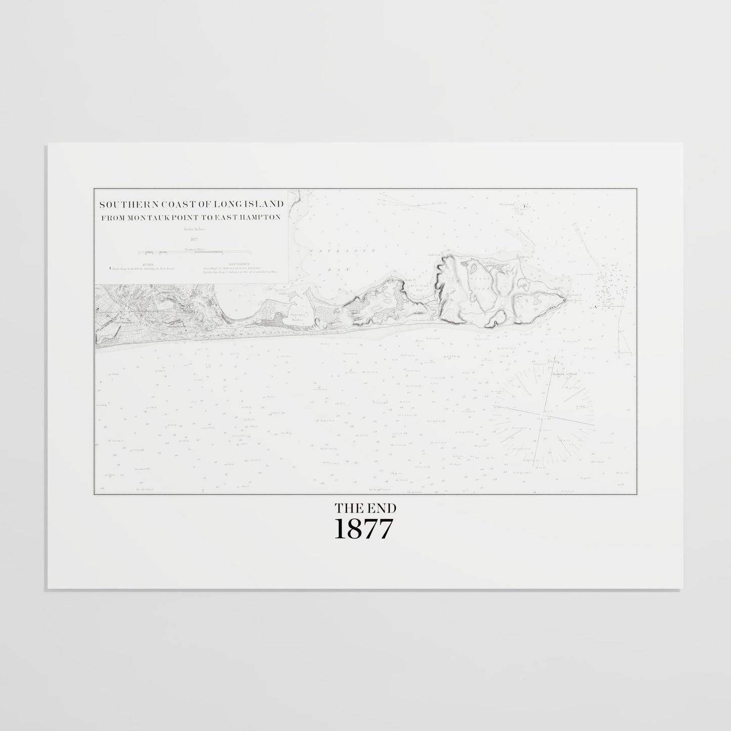 Southern Coast of Long Island From Montaukpoint to East Hampton 1877 - XL (70x100 cm / 28x40″) Print Only