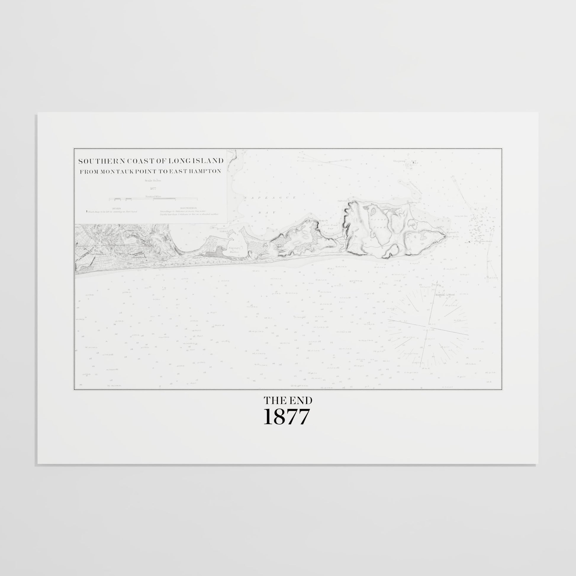 Southern Coast of Long Island From Montaukpoint to East Hampton 1877 - XL (70x100 cm / 28x40″) Print Only