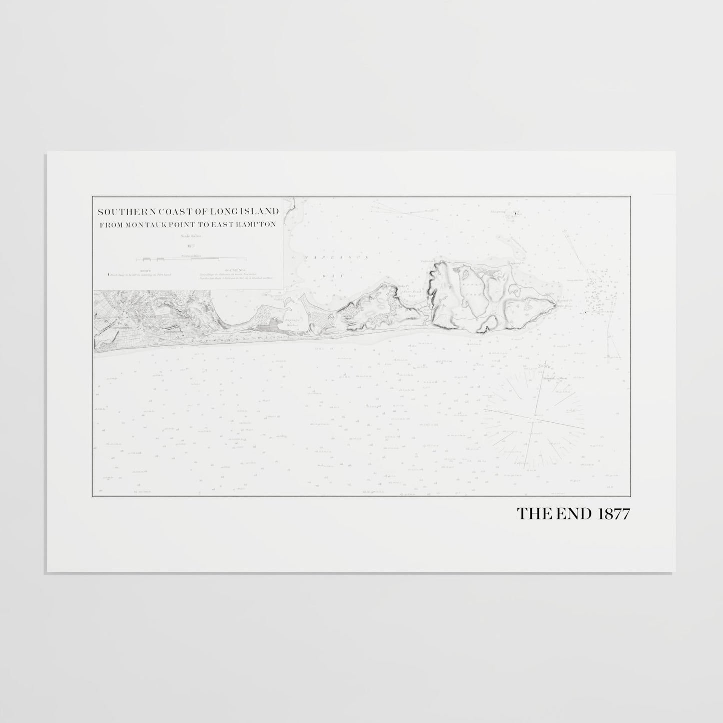Southern Coast of Long Island From Montaukpoint to East Hampton 1877 - L (60x90 cm / 24x36″) Print Only