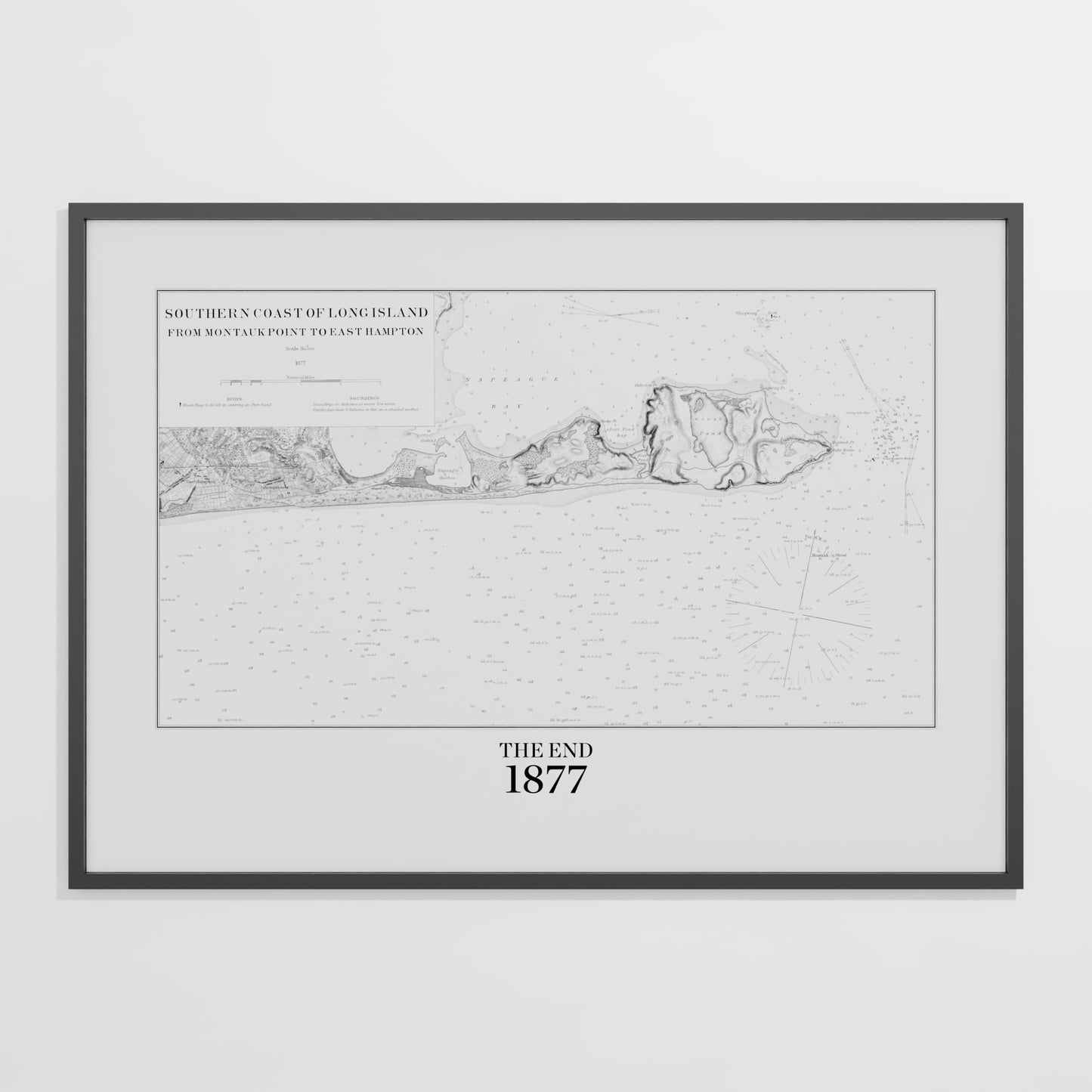 Southern Coast of Long Island From Montaukpoint to East Hampton 1877 - XL (A0 (84.1 x 118.9 cm)) Print Only